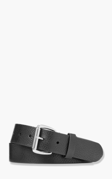 Polo Ralph Lauren Tumbled Leather Roller Buckle Belt Black