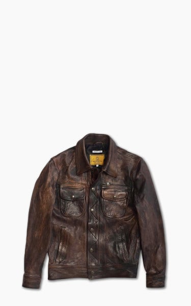 Shangri-La Heritage Terracotta Leather Jacket Bruciato