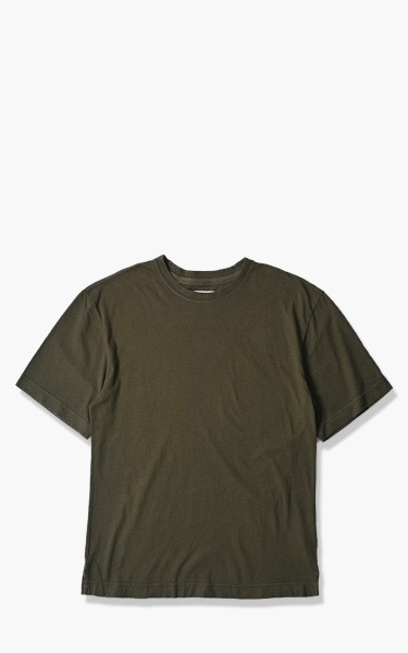 Margaret Howell MHL. Simple T-Shirt Cotton Linen Jersey Forest