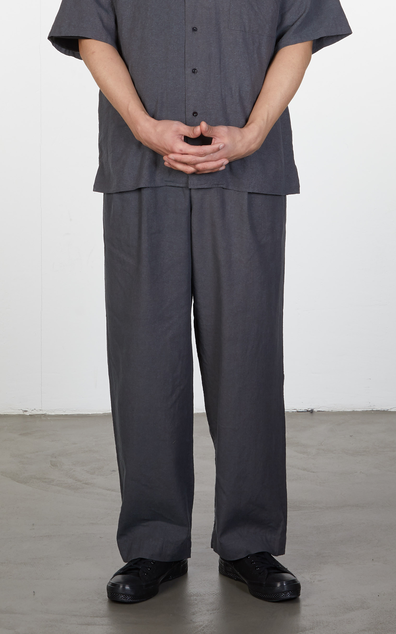 Markaware 'Marka' Silk Linen 2Tuck Straight Fit Easy Trousers Grey | Cultizm