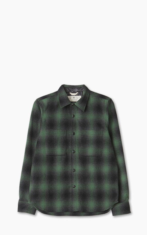 Rogue Territory Plaid Wool Utility Shirt Green