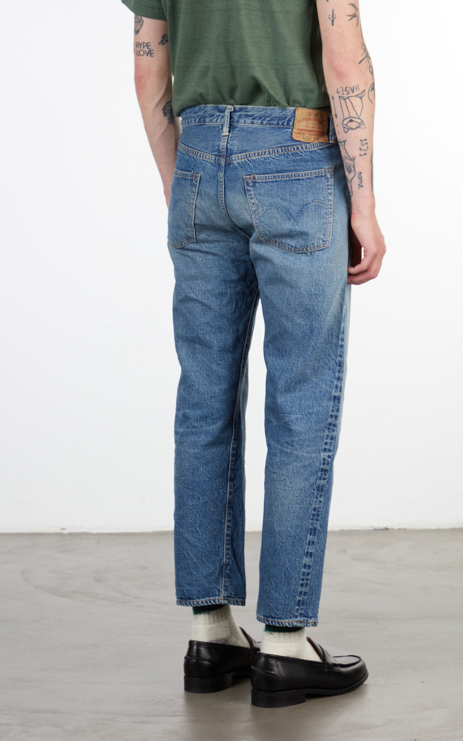 Warehouse & Co. Lot 1101 2nd Hand Loose Straight Jeans Used Wash Light ...