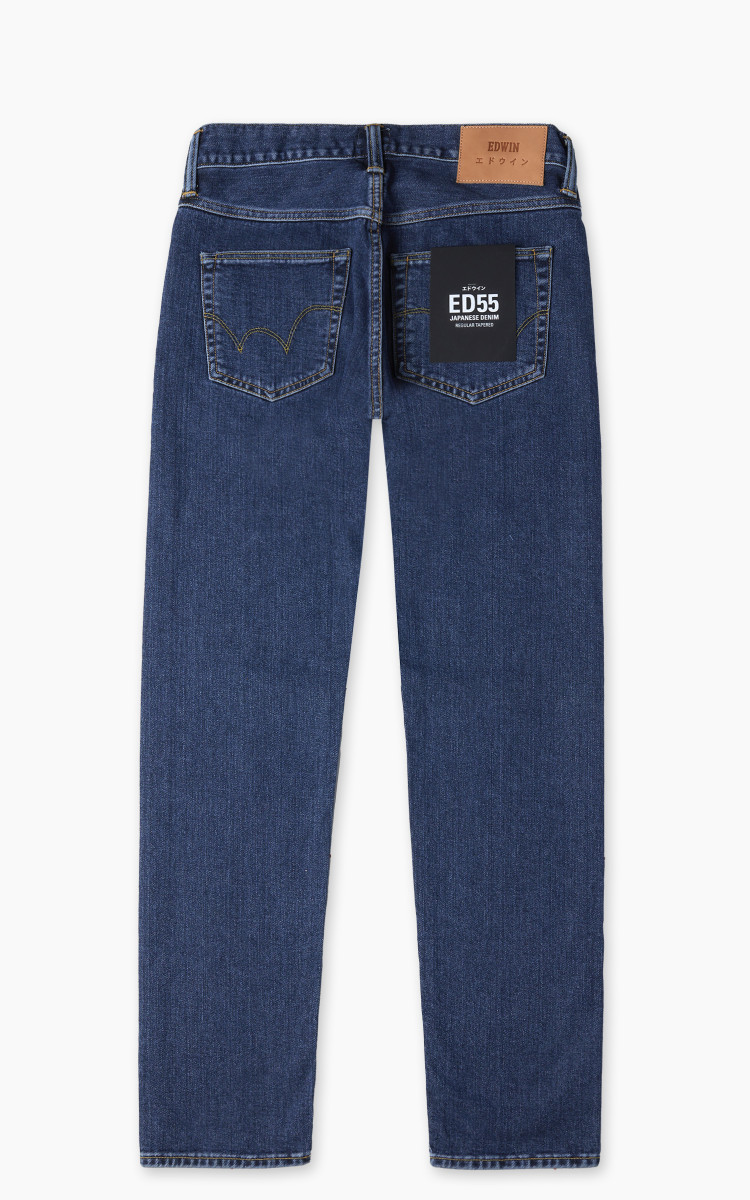Edwin ED 55 Regular Tapered Jeans Aki Wash Blue 12.6oz Cultizm