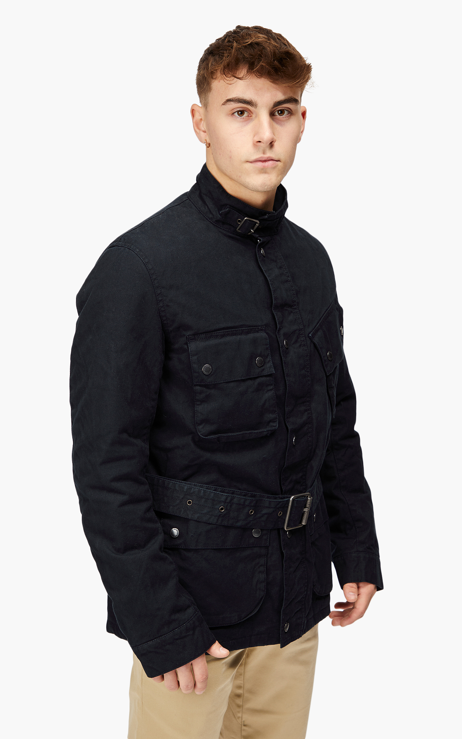 Barbour International Winter Grid A7 Casual Jacket Navy Cultizm
