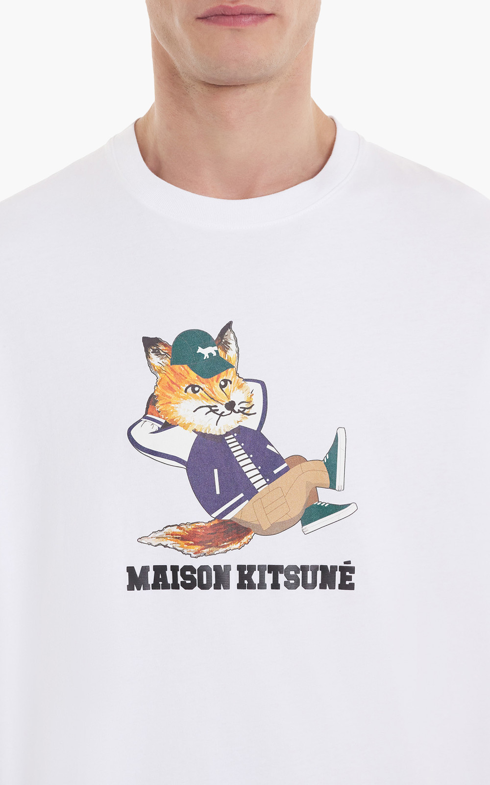 ☆関税込☆Maison Kitsune★(W) Dressed Fox Print Easy T-shirt SMALL DRESSED FOX PRINT EASY TEE-SHIRT | Maison Kitsuné