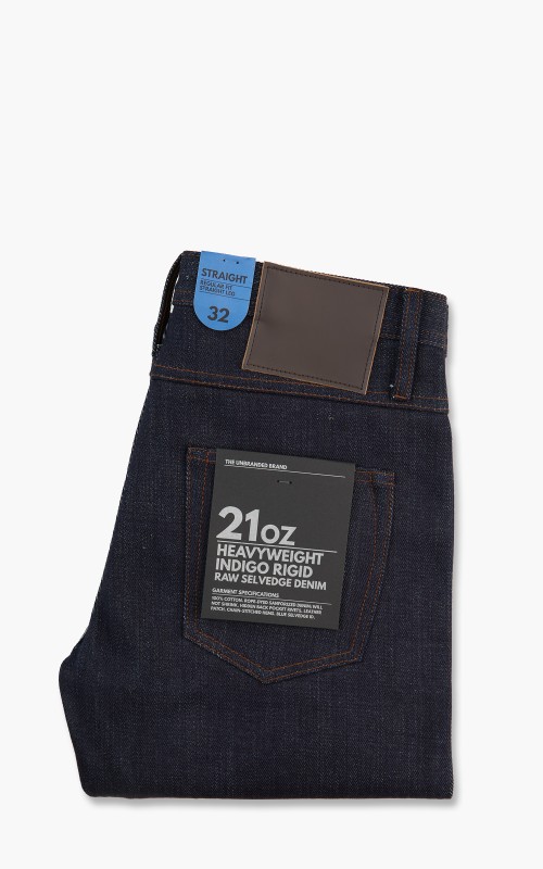 The Unbranded Brand UB321 Straight Fit Heavyweight Selvedge Indigo 21oz