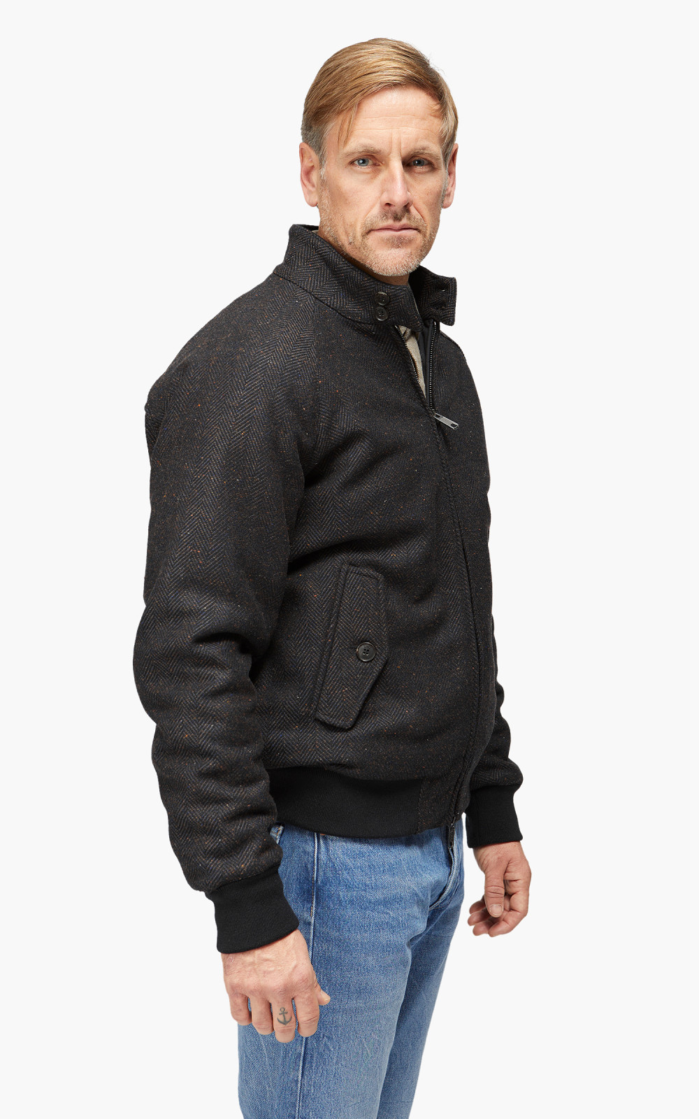 New men's 40 J Crew X Baracuta G9 AF pocket wool plaid