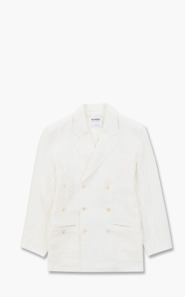 Hed Mayner Double Breasted Jacket White Linen