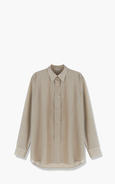 Auralee Sheer Wool Silk Shirts Top Beige A22SS01WS-Top-Beige