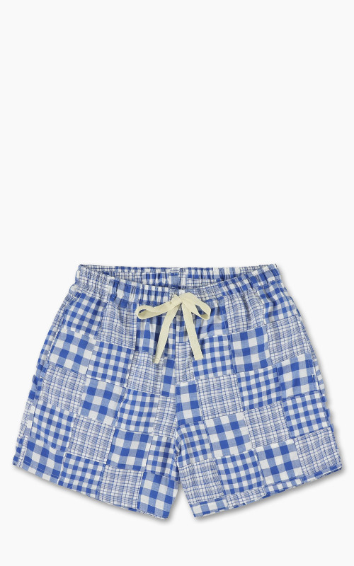 Howlin' Smiling Shorts Blue Madras Patchwork