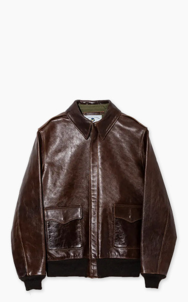 Y&#039;2 Leather A-2 Type Pull Up Leather Jacket Brown