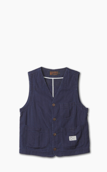 The Quartermaster Fisherman Vest Indigo