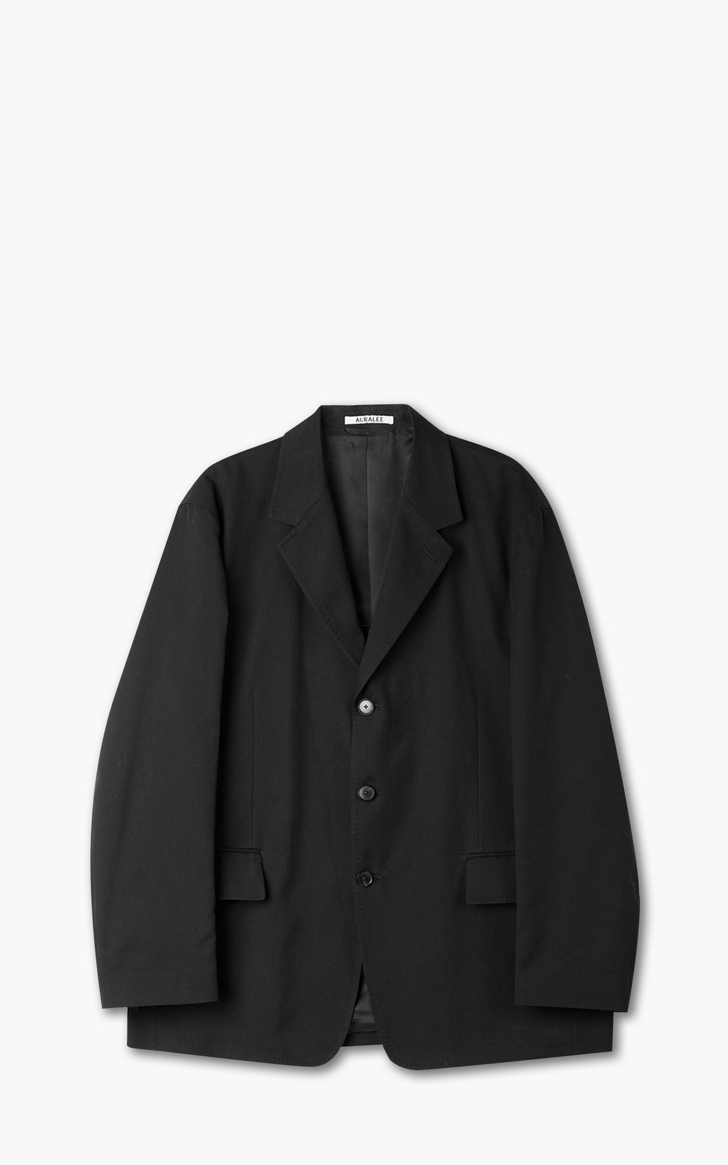 Auralee Super Fine Wool Cotton Twill Over Jacket Black | Cultizm
