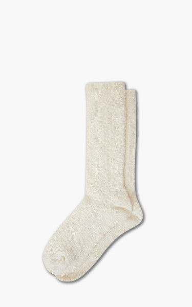 Anonymous Ism Socks Light Slub Crew Ivory