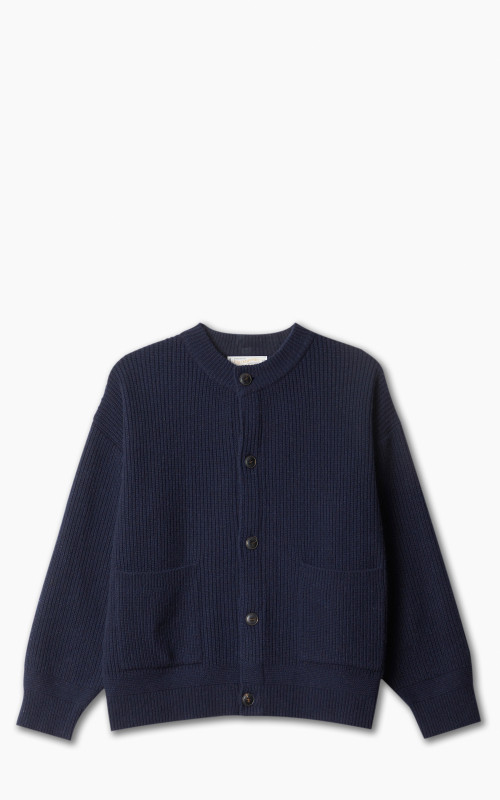 FrizmWORKS Heavy Wool Round Cardigan Navy