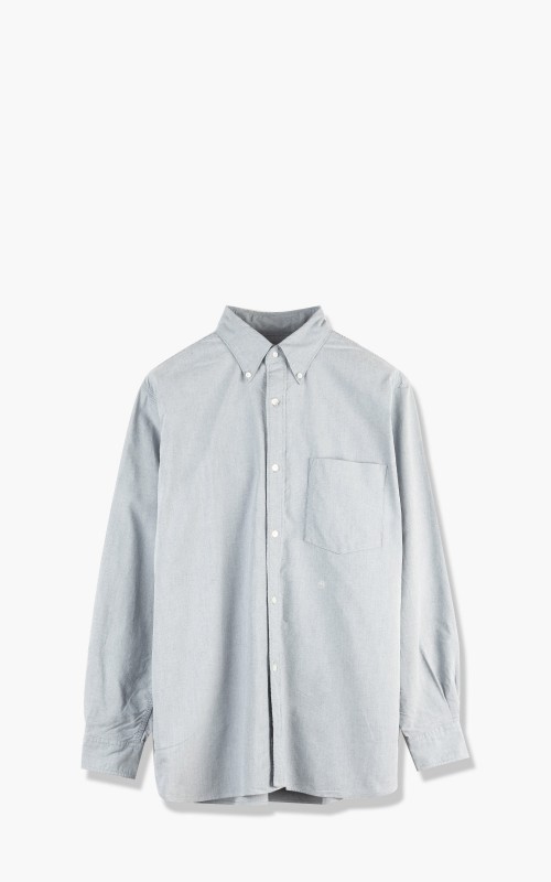 Nanamica Button Down Wind Shirt Greyish Navy | Cultizm