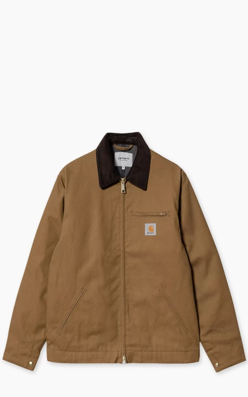 Carhartt WIP Detroit Jacket Winter Dearborn Canvas Rigid Hamilton Brown/Tobacco