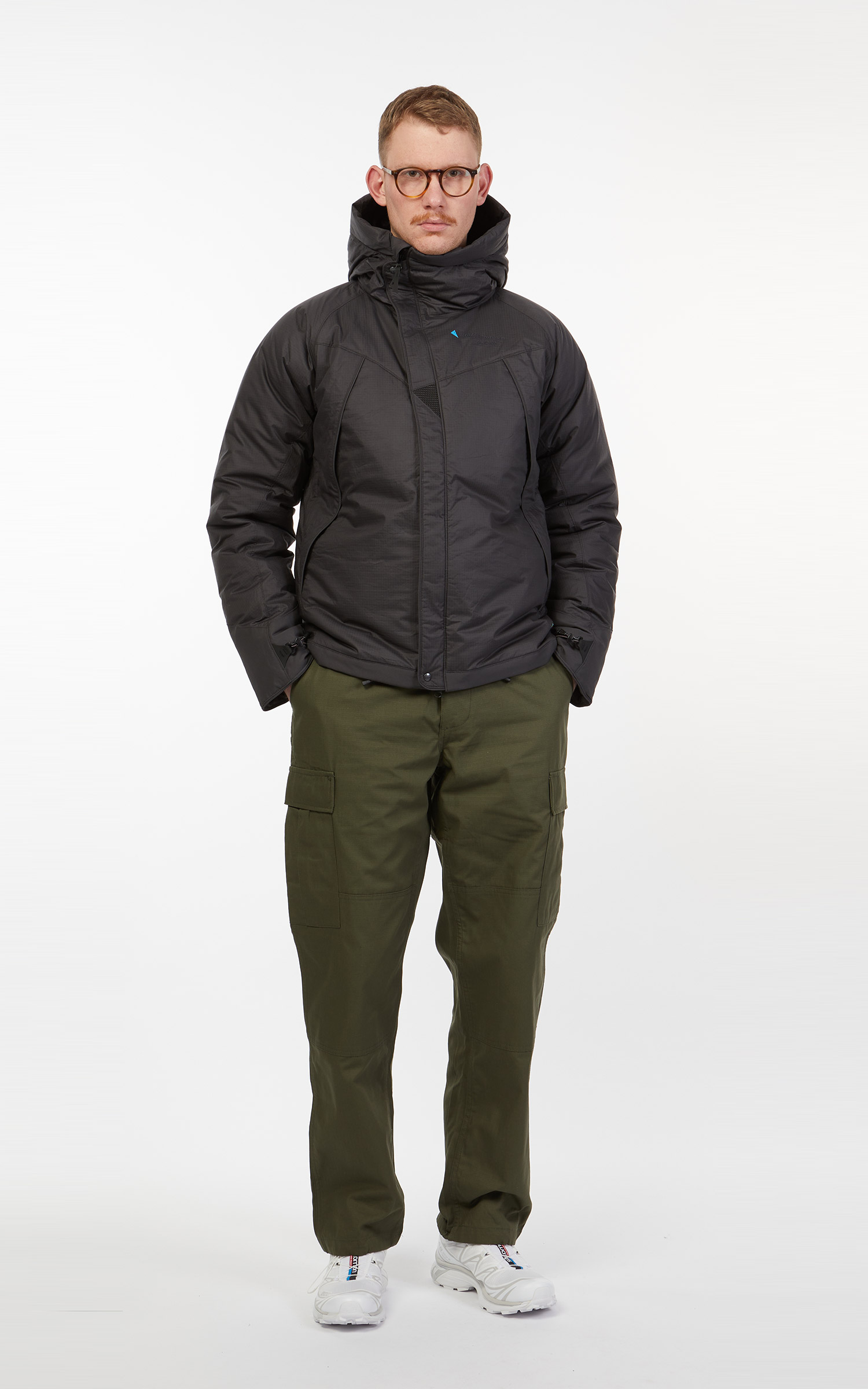 Black Farbaute cotton padded jacket, Klättermusen