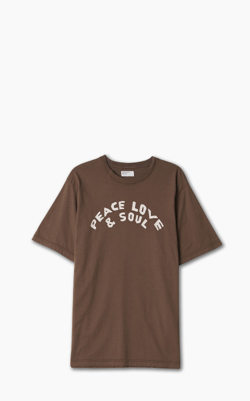 Universal Works Print Tee Organic Jersey Brown