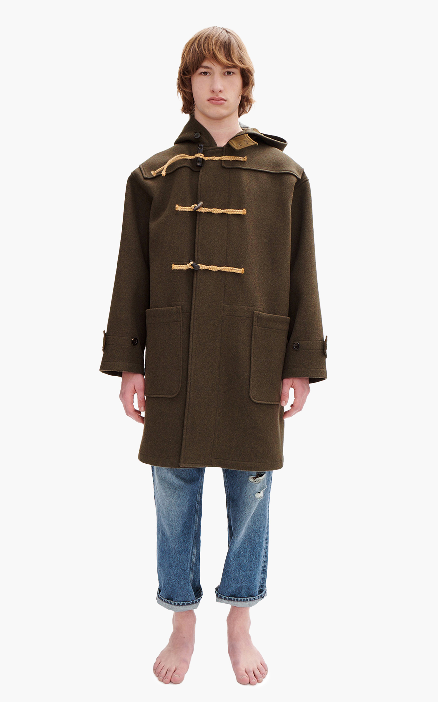 A.P.C. x JW Anderson Colin Coat Military Khaki | Cultizm A.P.C. x JW Anderson Colin Coat Military Khaki | Cultizm