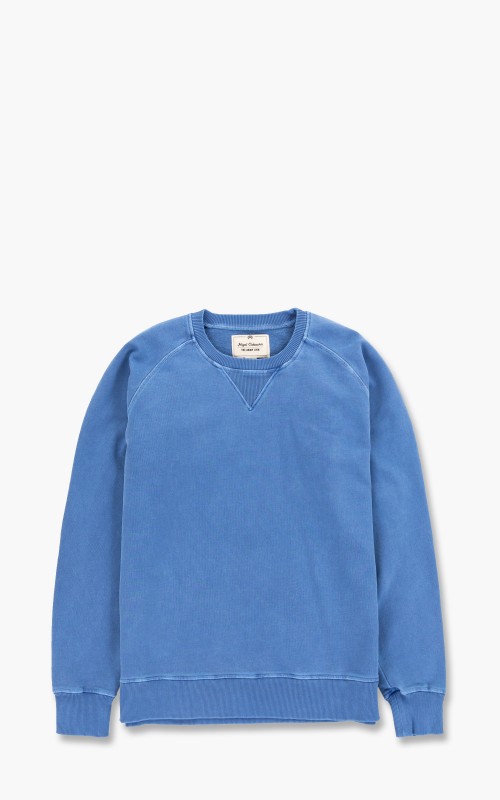 Nigel Cabourn Embroidered Arrow Crew Sweat Washed Blue