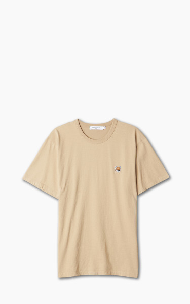 Maison Kitsuné Fox Head Patch Classic T-Shirt Beige