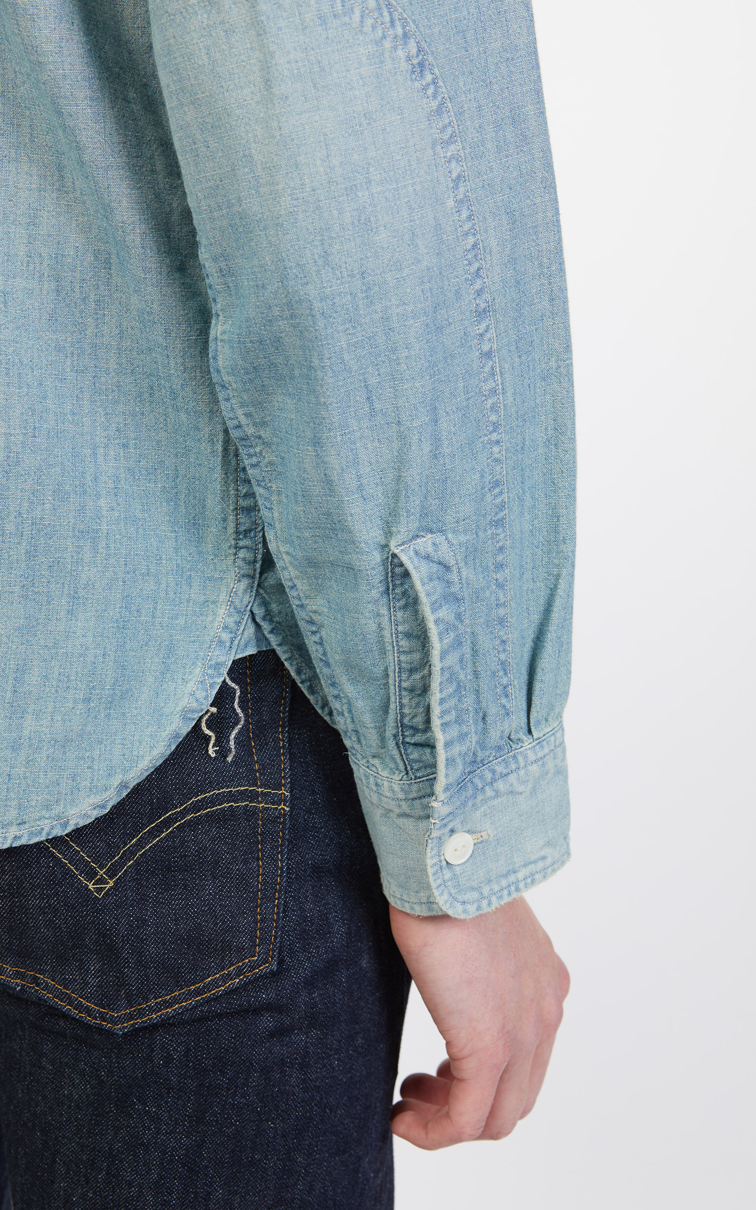 RRL Illinois Work Shirt Chambray Indigo Cultizm