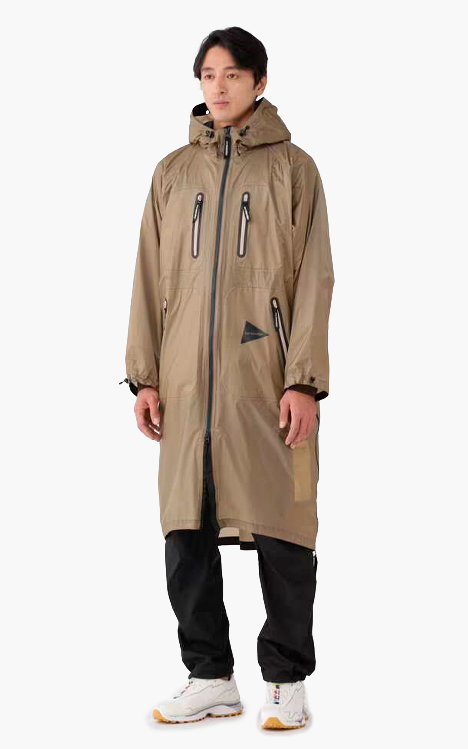 and wander Fly Rain Long Coat Beige | Cultizm