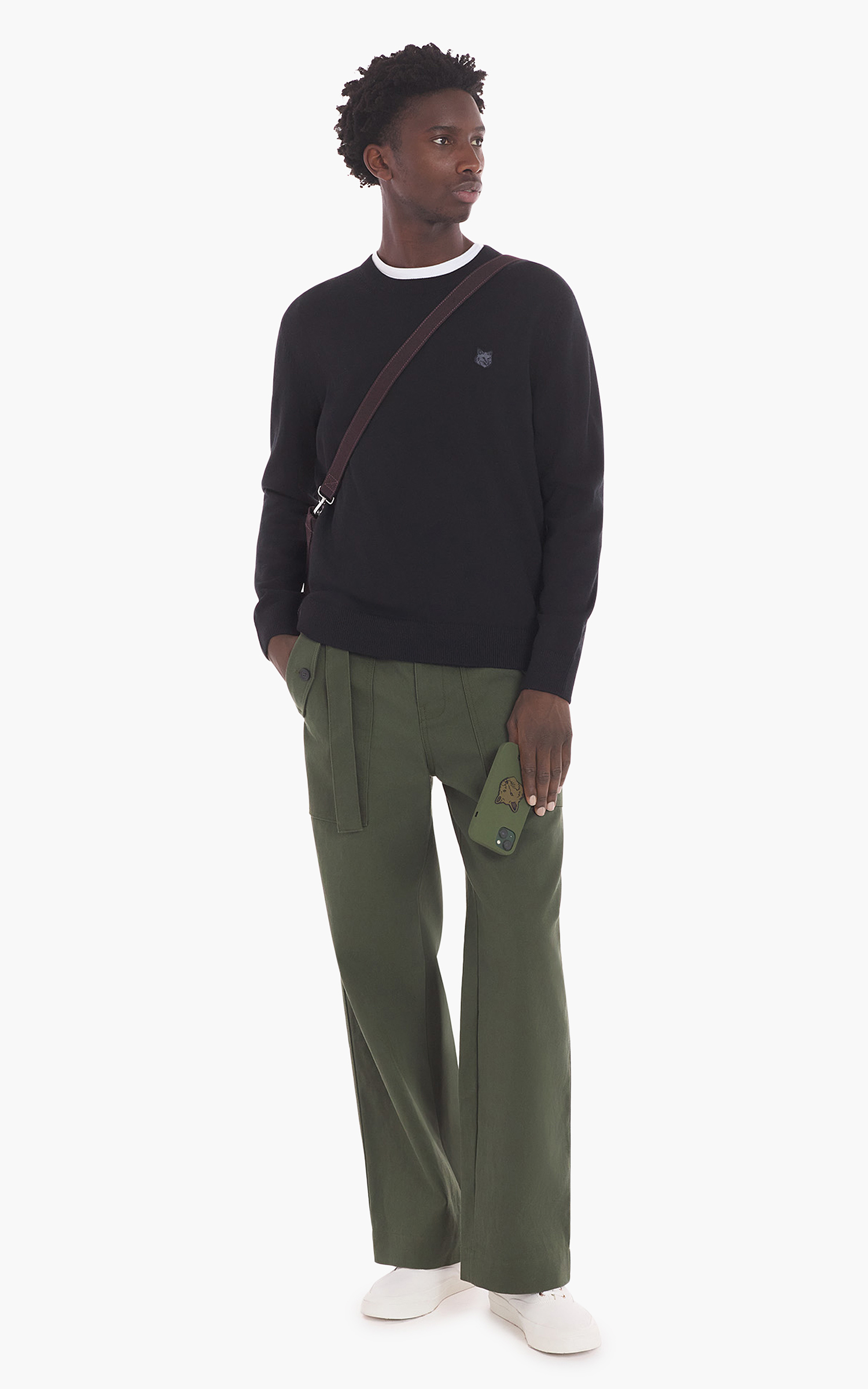Maison Kitsuné Bold Fox Head Patch Regular Jumper Black | Cultizm
