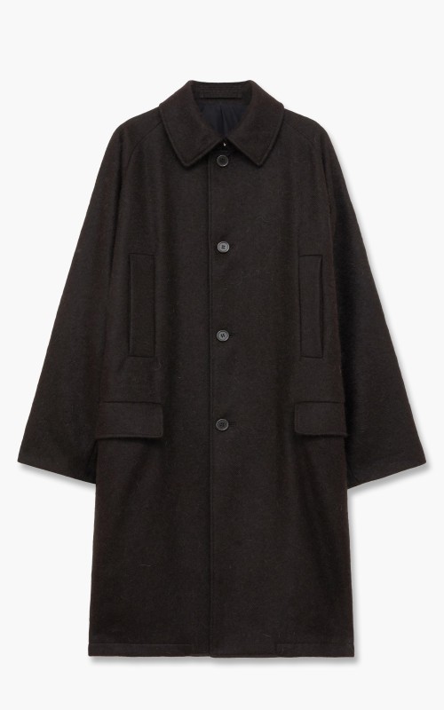 Markaware Alpaca Stole Cloth Raglan Mac Coat Natural Black A21C-15CO01C-Natural-Black