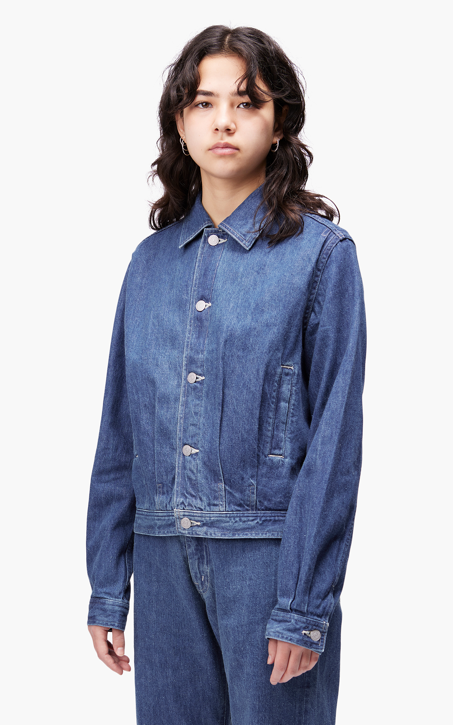 Auralee W Selvedge Light Denim Blouson Light Indigo | Cultizm