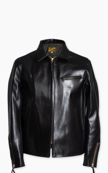 Y&#039;2 Leather PR-65 Vintage Horsehide Light Single Riders Leather Jacket Black
