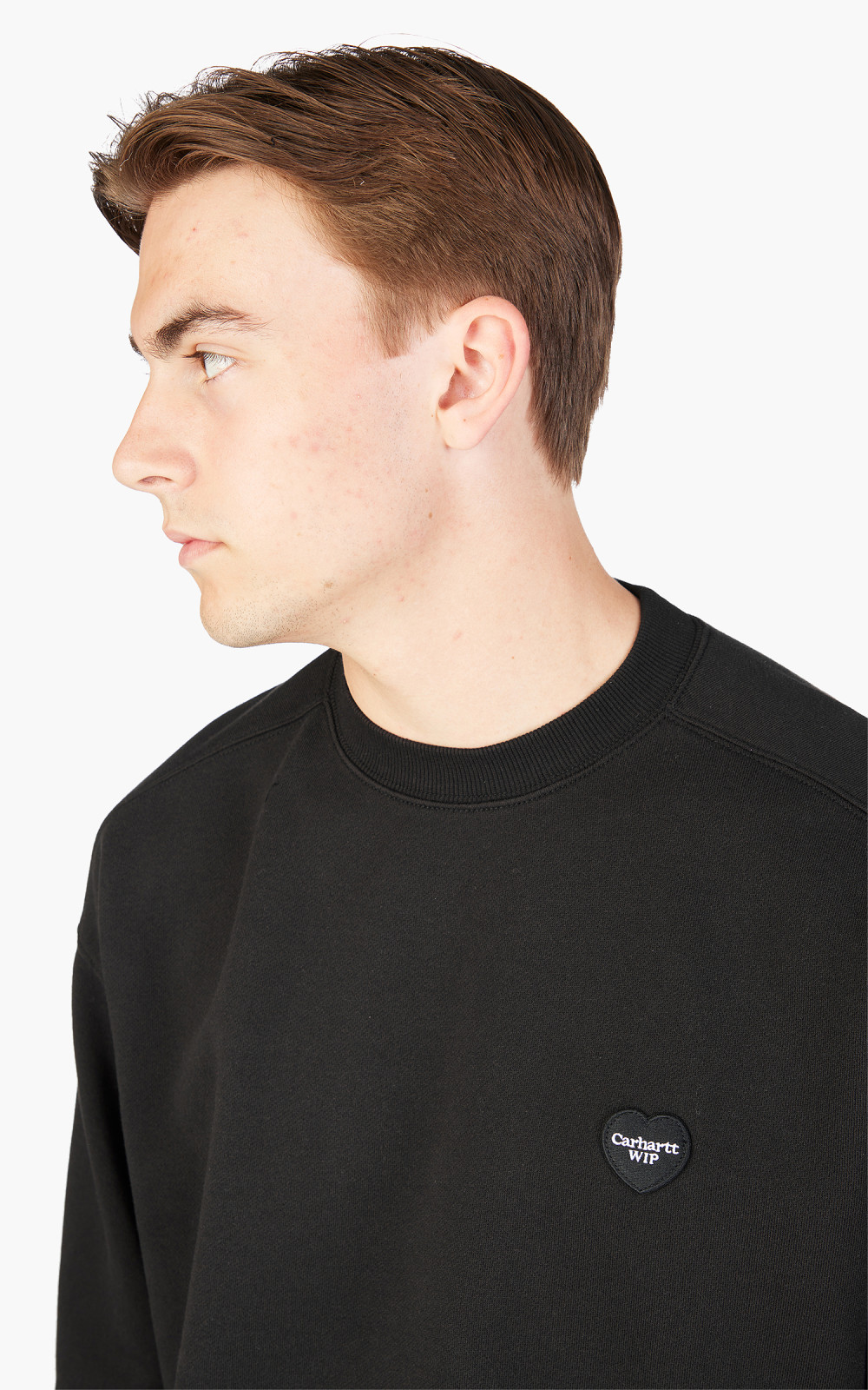 Carhartt WIP Heart Patch Sweat Black | Cultizm Carhartt WIP Heart Patch Sweat Black | Cultizm