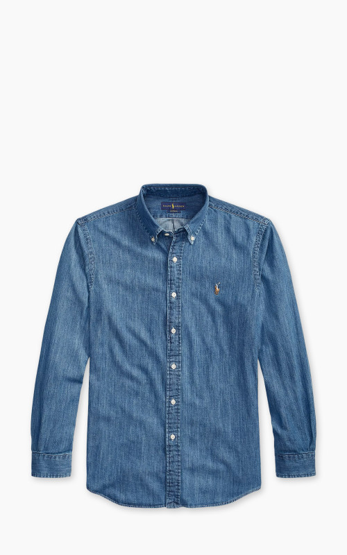 Polo Ralph Lauren Custom Fit Denim Shirt Blue