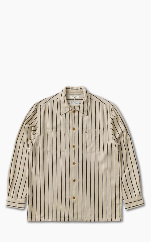 Nudie Jeans Vincent Fluid Stripe Cream