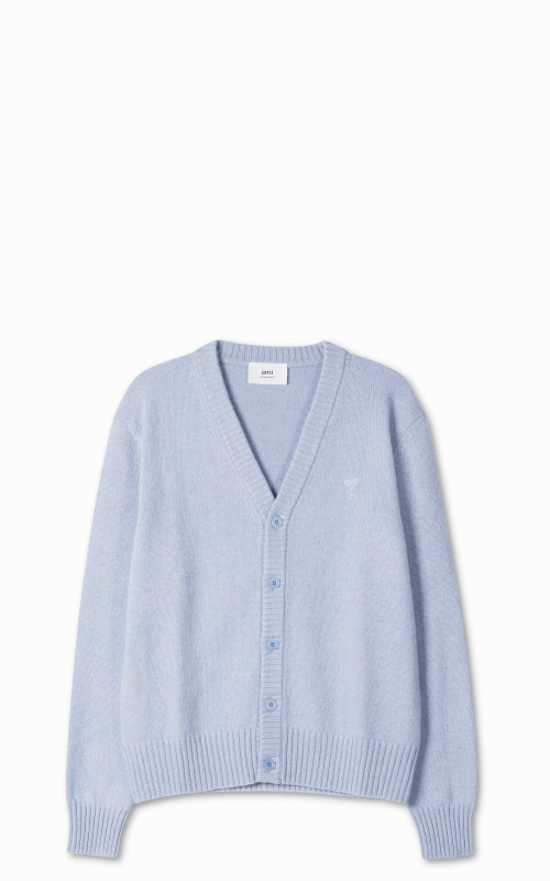 AMI Paris Tonal ADC Cardigan Pale Blue