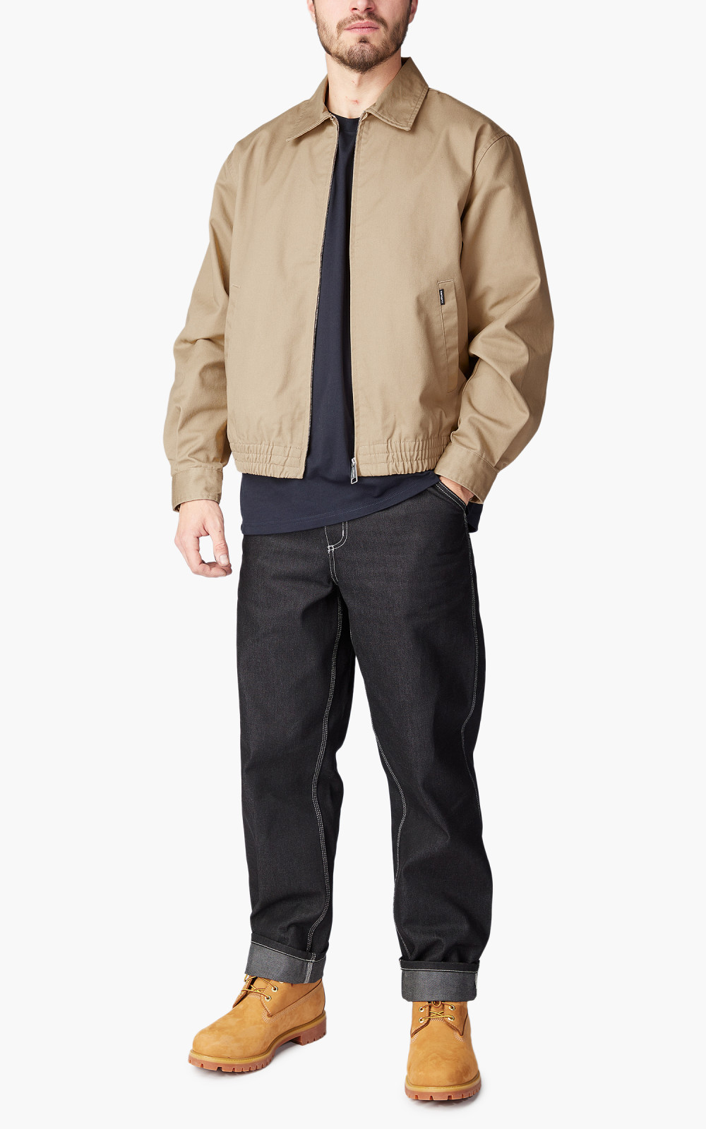 Carhartt WIP Newhaven Jacket Sable Rinsed | Cultizm Carhartt WIP Newhaven Jacket Sable Rinsed | Cultizm