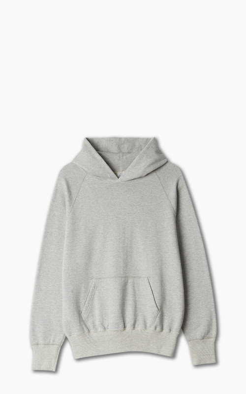 Warehouse & Co. 462 No Print Hoodie Heather Grey