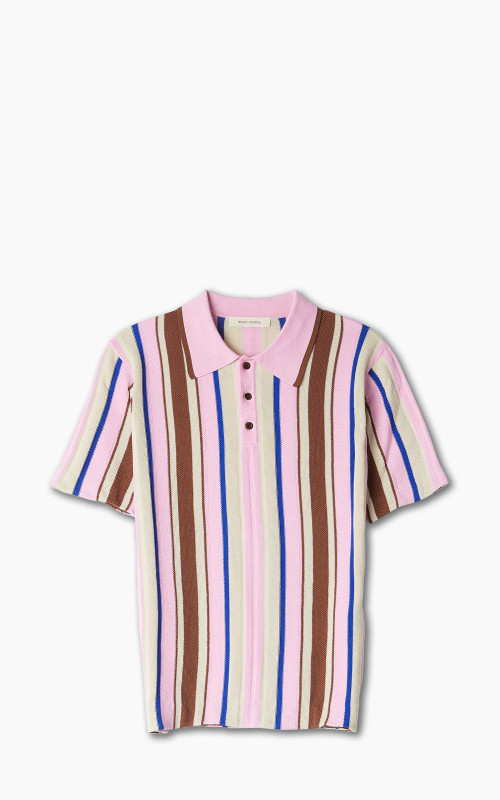 Wales Bonner Optimist Polo Shirt Multi/Pink