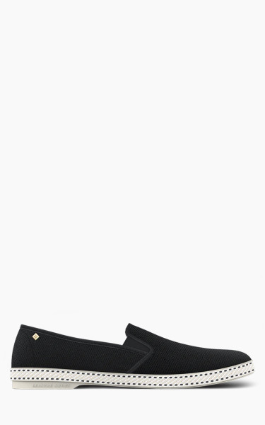 Rivieras Classic Canvas Moccasin Black