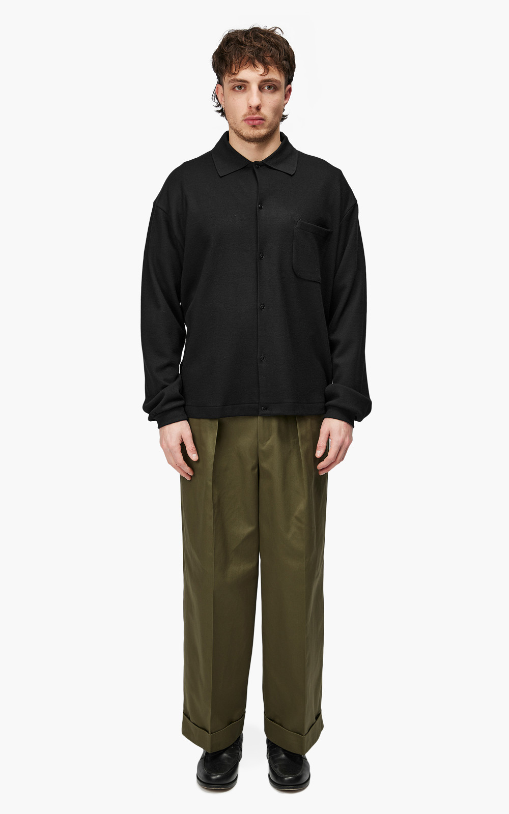 Markaware 'Marka' Polo Cardigan Black | Cultizm