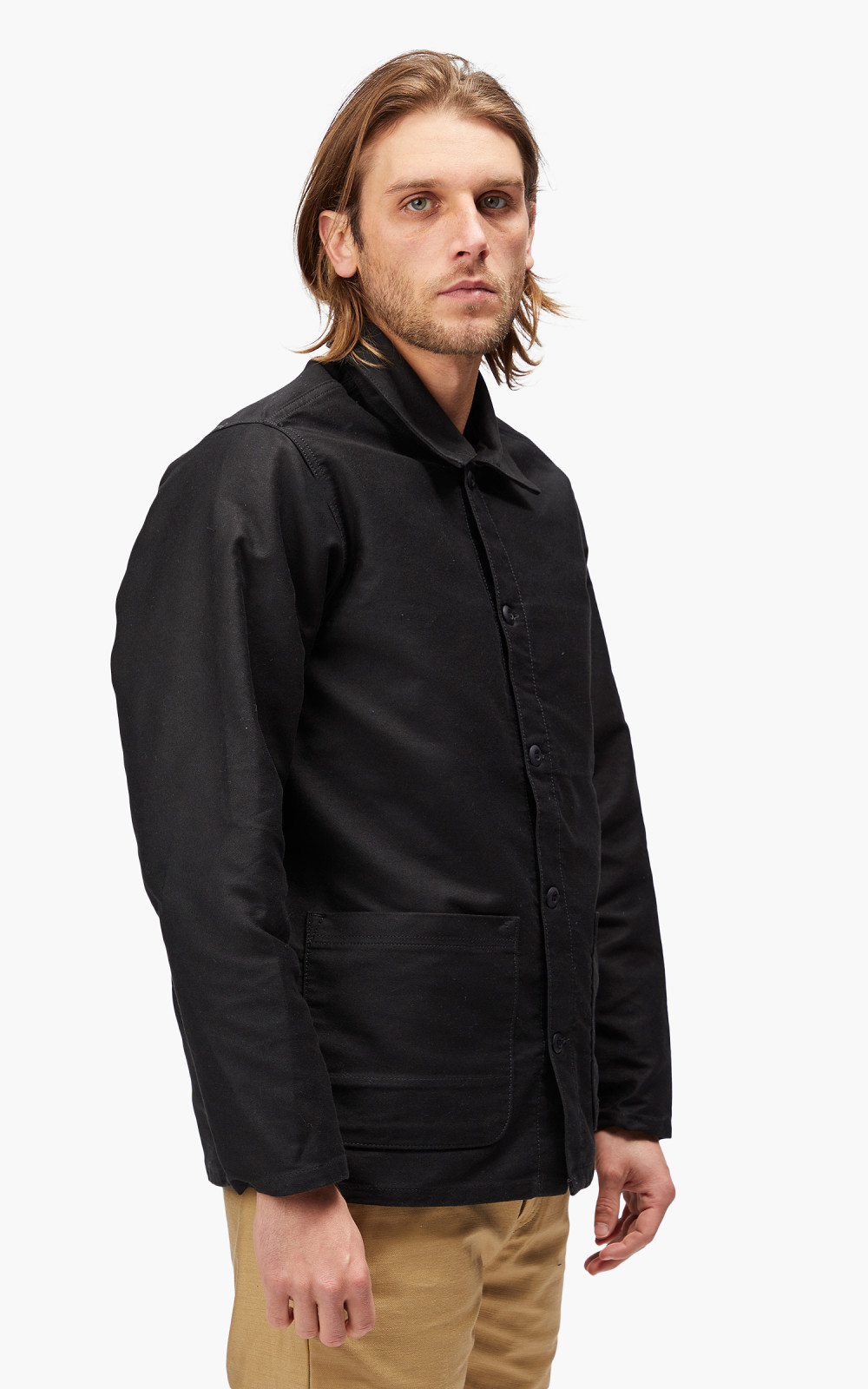 Benzak BWJ-01 Worker Jacket Moleskin Black 12oz | Cultizm Benzak BWJ-01 Worker Jacket Moleskin Black 12oz | Cultizm