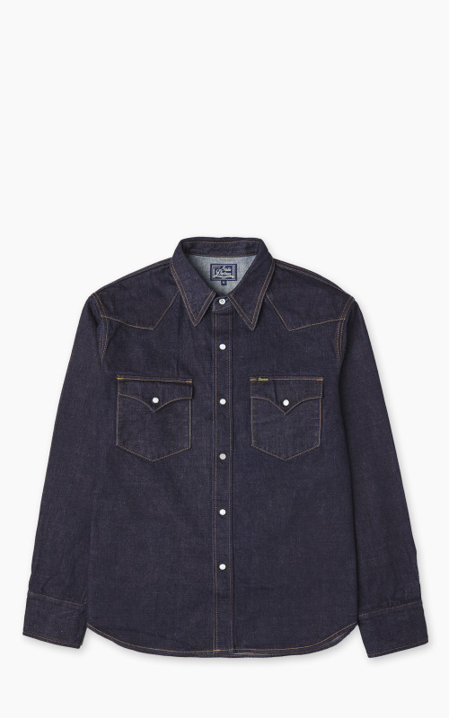 Studio D'Artisan D5571 Selvedge Denim Western Shirt One Wash Indigo