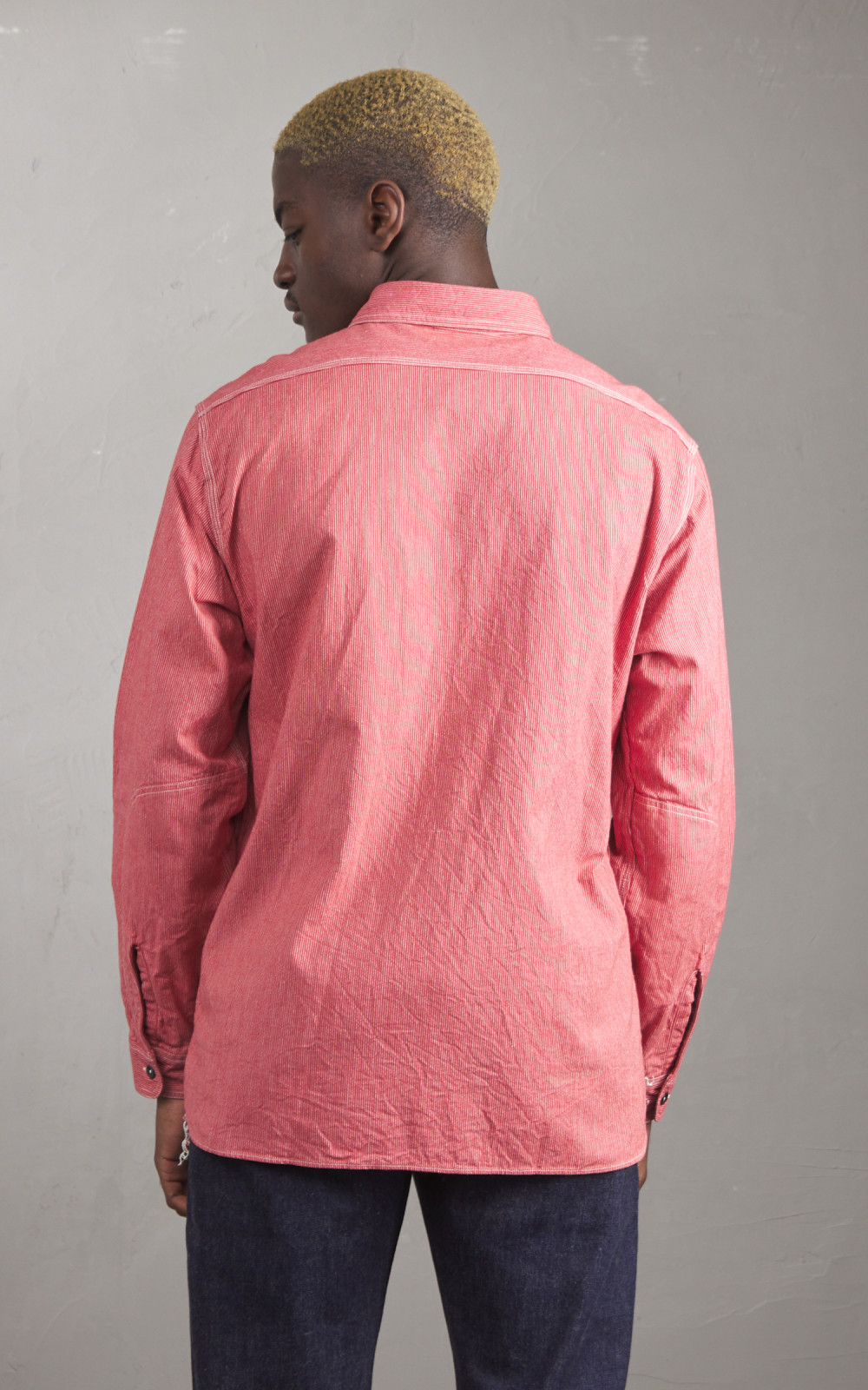 Sugar Cane SC25511 Jean Cord Work Shirt Red | Cultizm