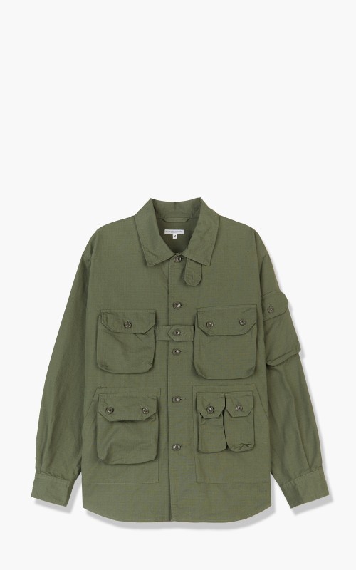Engineered Garments Explorer Shirt Jacket Cotton Ripstop Olive 22S1D037-CT010