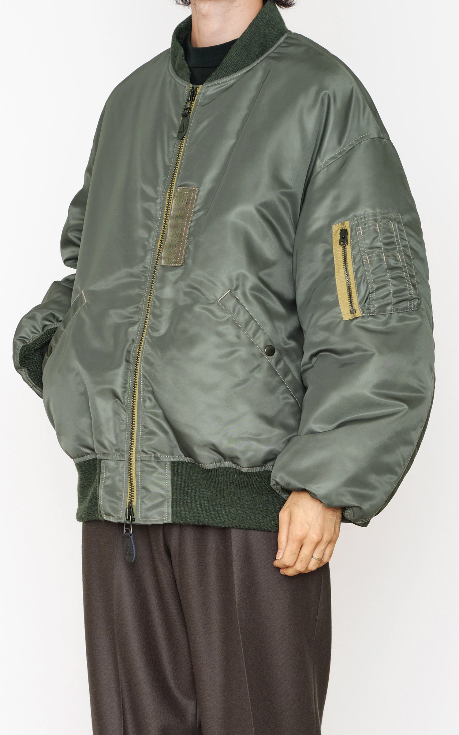 Markaware 'Marka' MA-1 Jacket Nylon Twill Sage Green | Cultizm
