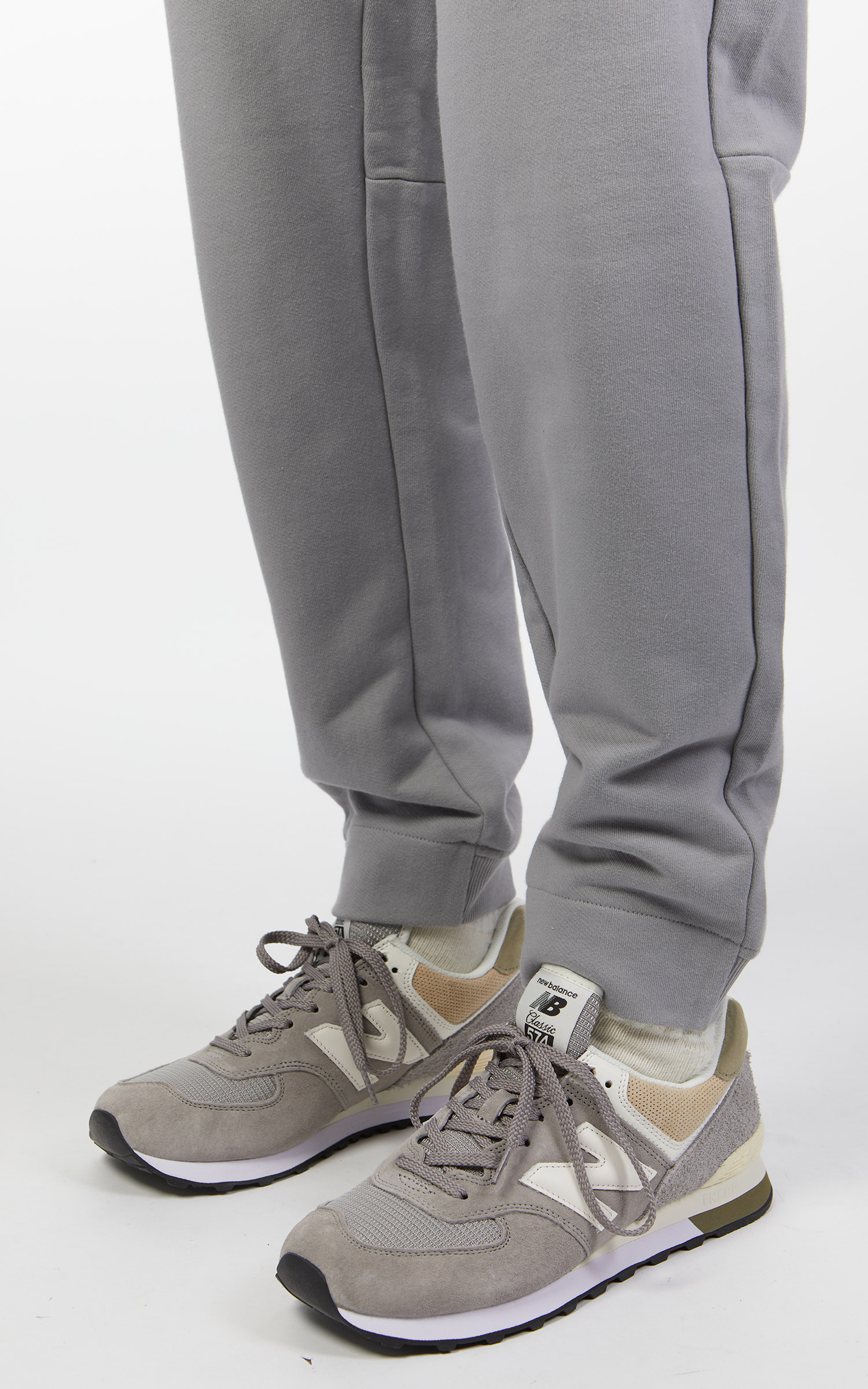 C.P. Company Diagonal Raised Fleece Mixed Sweat Pants Griffin Grey ...