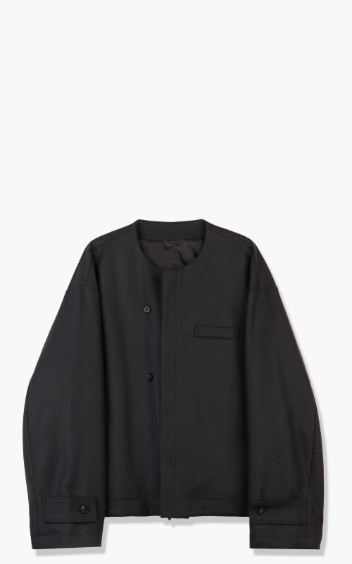 stein No Collar Melton Jacket Shade Charcoal ST.285-Shade Charcoal