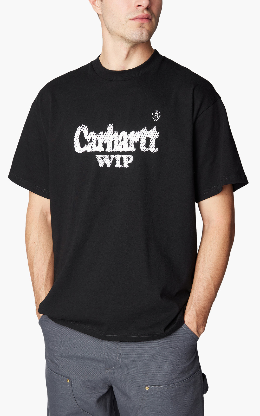 ★2024SS新作★CARHARTT★L/S SPREE T-SHIRT Carhartt WIP S/S Spree Halftone T-Shirt Black/White | Cultizm