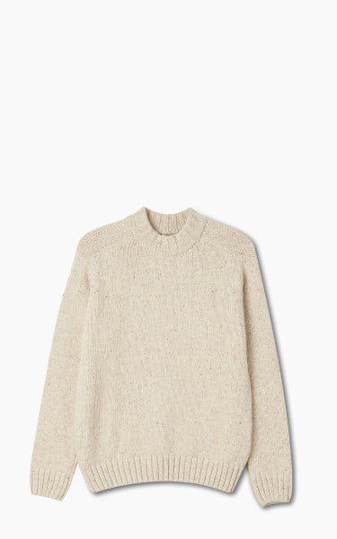 Universal Works Vincent Turtle Neck Lambswool Fleck Stone